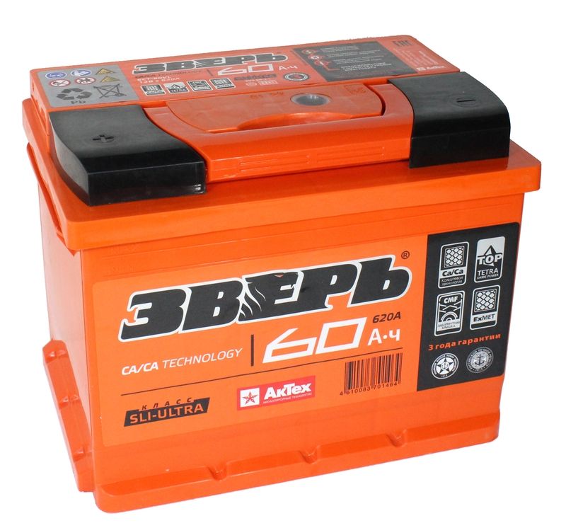 Купить Зверь 6СТ-60 Ca/Ca (П.П.) 620А