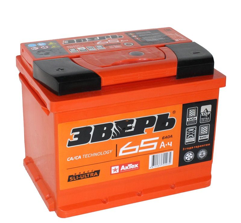 Купить Зверь 6СТ-65 Ca/Ca (П.П.) 640А